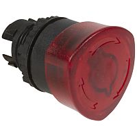 Кнопка с грибовидным толкателем ∅ 40 - Osmoz - с подсветкой - возврат-поворот - экстренное отключение - красный | код 024091 |  Legrand